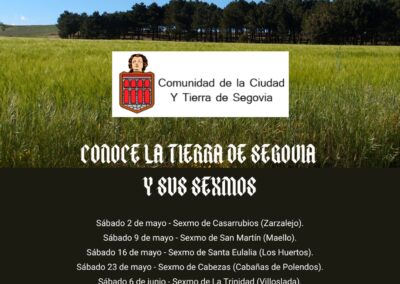 Conoce la Tierra de Segovia y sus Sexmos. Rutas guiadas. Primavera 2026